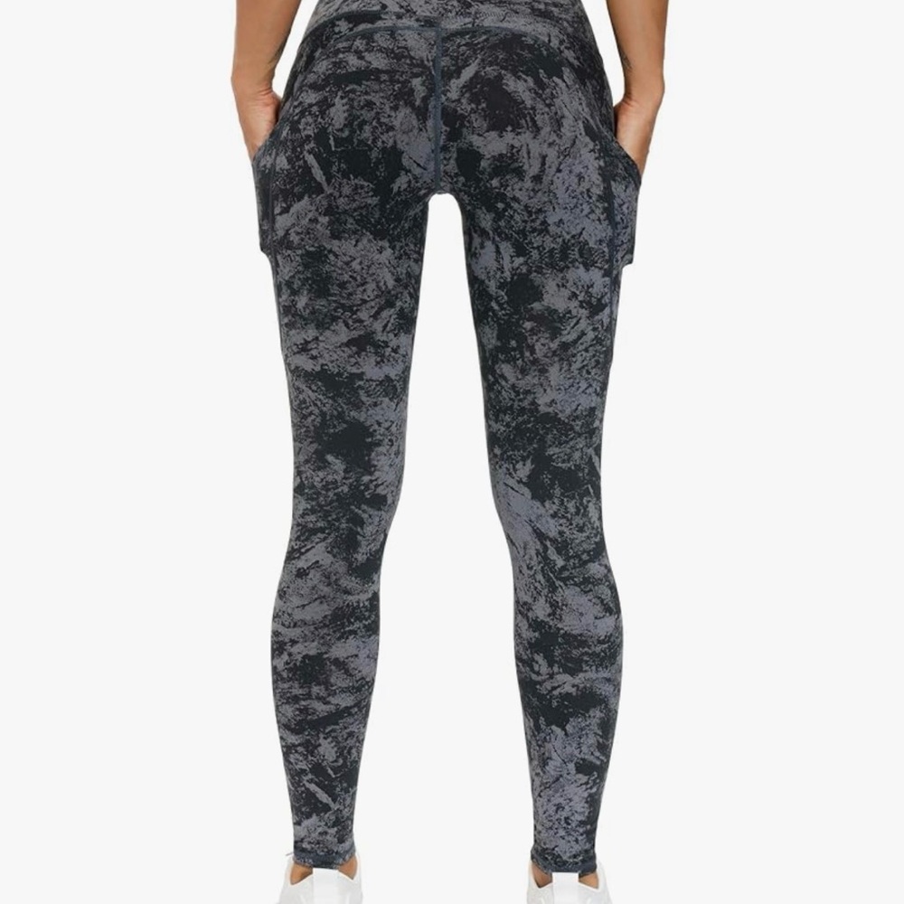 THE GYM PEOPLE Thick High Waist Yoga Pants with Pockets, Tummy Control Workout - Picture 4 of 6
